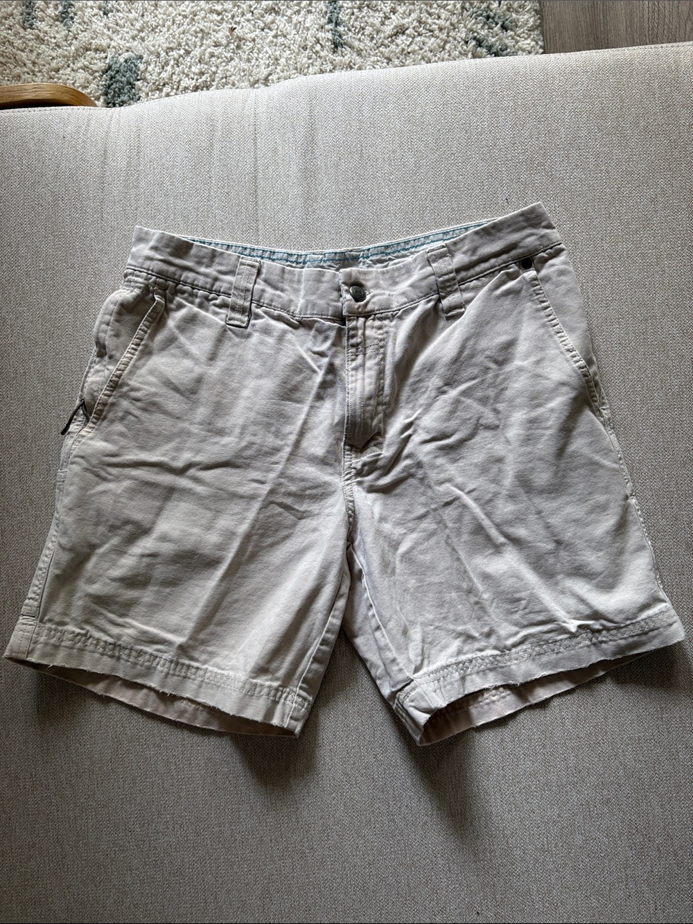 Men's Flat Front Casual Shorts - Light Taupe